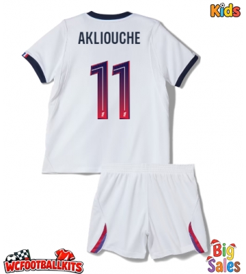 Paris Saint-Germain Maghnes Akliouche #11 Replica Away Stadium Kit for Kids 2026-27 Short Sleeve (+ pants)